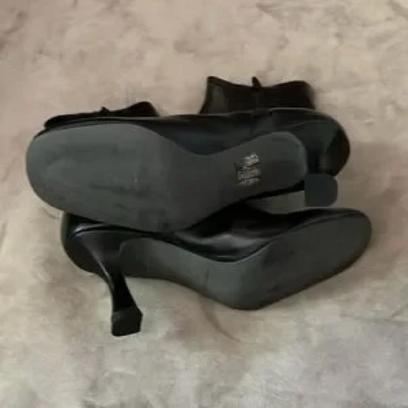 FREE PEOPLE Remy Heeled Boots Black Leather SZ:7 - Picture 11 of 12